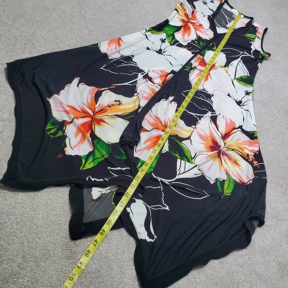 JOSEPH RIBKOFF Floral Sleeveless Dress Asymmetric Handkerchief Hem Women's 8 - Picture 12 of 12